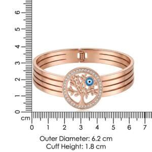 Luxury Gold-Plated Evil Eye Bracelet with Crystal Accents | Elegant Women's Jewelry