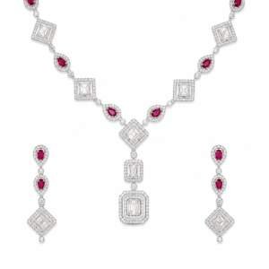 Royal Legacy Ruby Accents & Diamond Glow Necklace Set