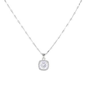 Radiant Cushion Halo Pendant