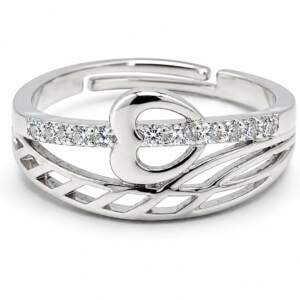 Eternal Embrace Silver Heart Ring