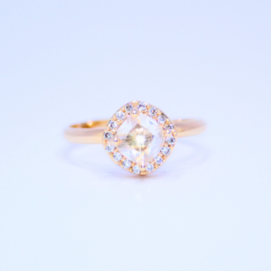 Elegant Rose Gold Cushion Cut Halo Ring – Timeless Sparkle
