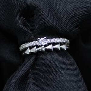 Radiance Stackable Silver Ring Set