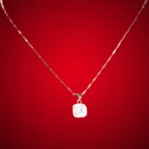 Radiant Cushion Halo Pendant with Elegant Chain