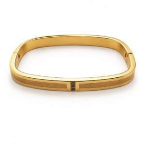 Luxury Gold-Plated Geometric Hinged Bangle Bracelet