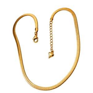 Golden Luxe Herringbone Chain Necklace
